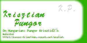 krisztian pungor business card